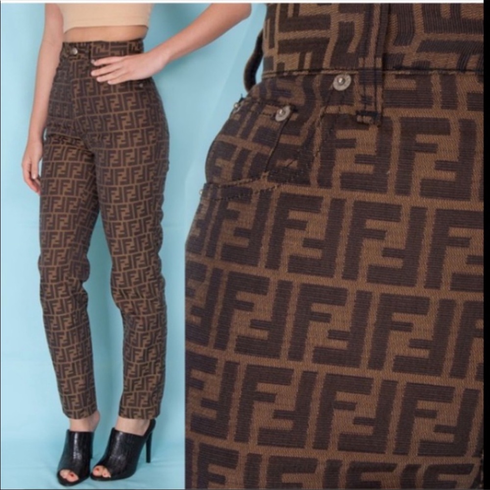 Vintage Fendi Roma Zucca brown high rise 💕 - Picture 7 of 7